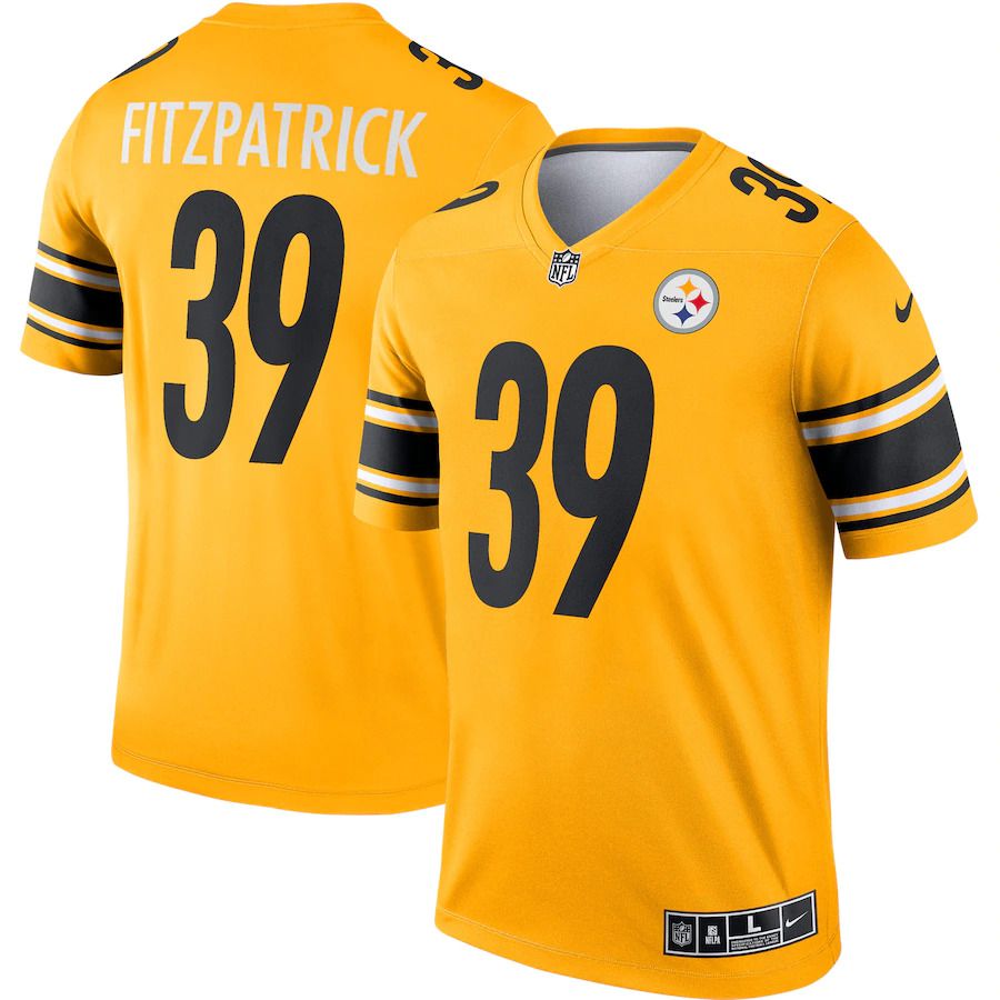 Men Pittsburgh Steelers #39 Minkah Fitzpatrick Nike Gold Inverted Legend NFL Jersey